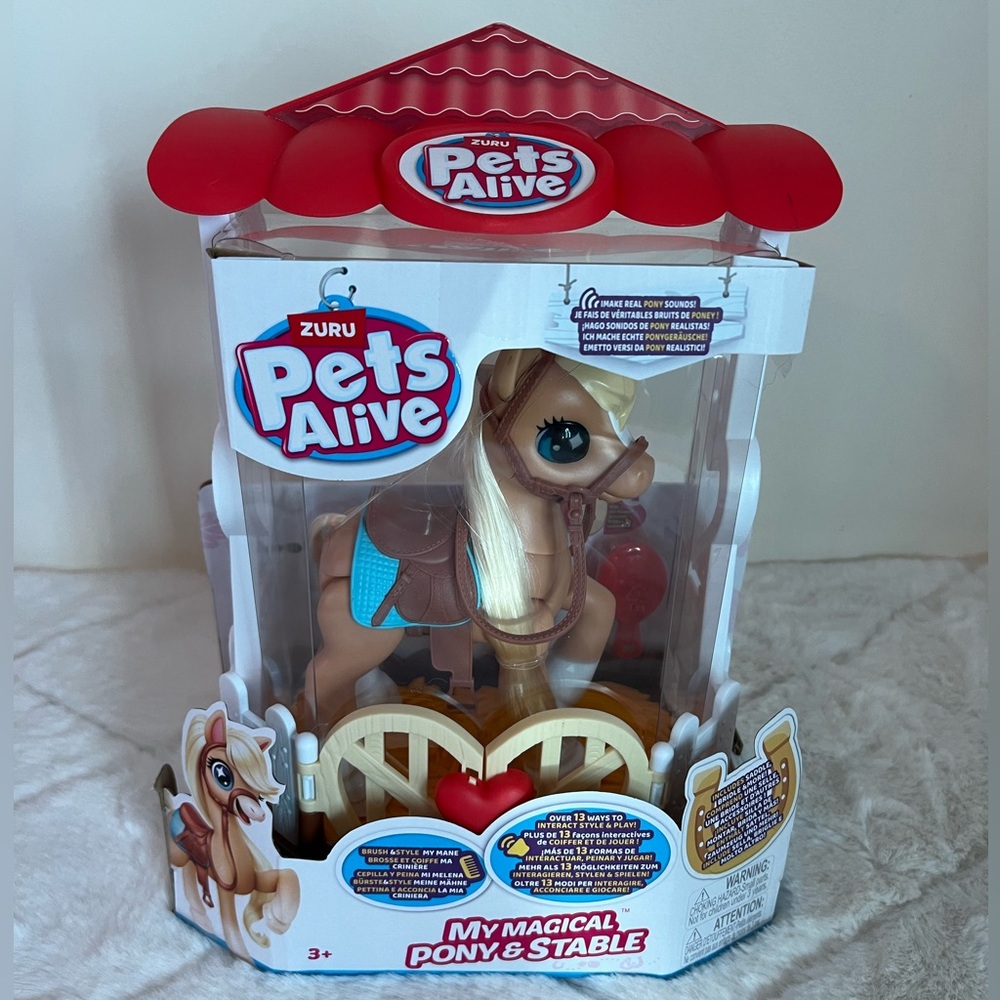 ZURU Pets Alive My Magical Pony & Stable | Interactive Pony Toy | New